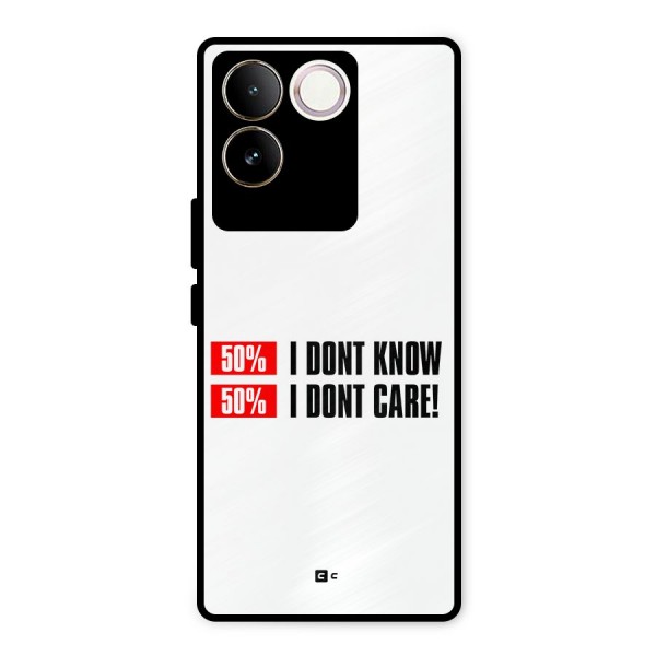 D Dont Know Metal Back Case for iQOO Z7 Pro