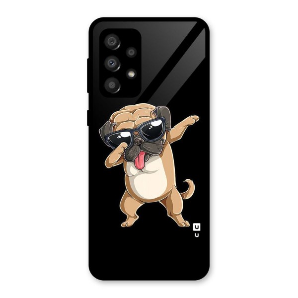 Dab Cool Dog Glass Back Case for Galaxy A32