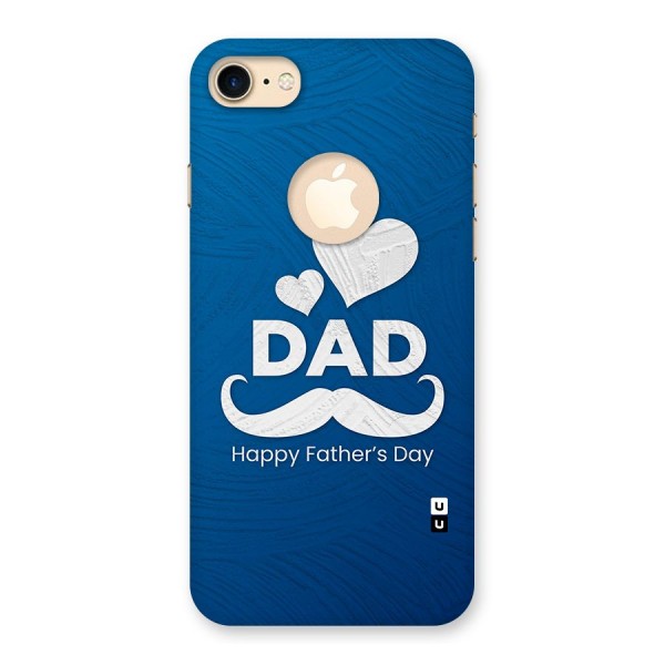 Dad Happy Fathers Day Back Case for iPhone 7 Logo Cut