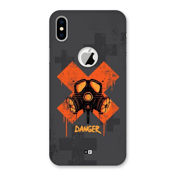 Danger Mask Back Case for iPhone X Logo Cut