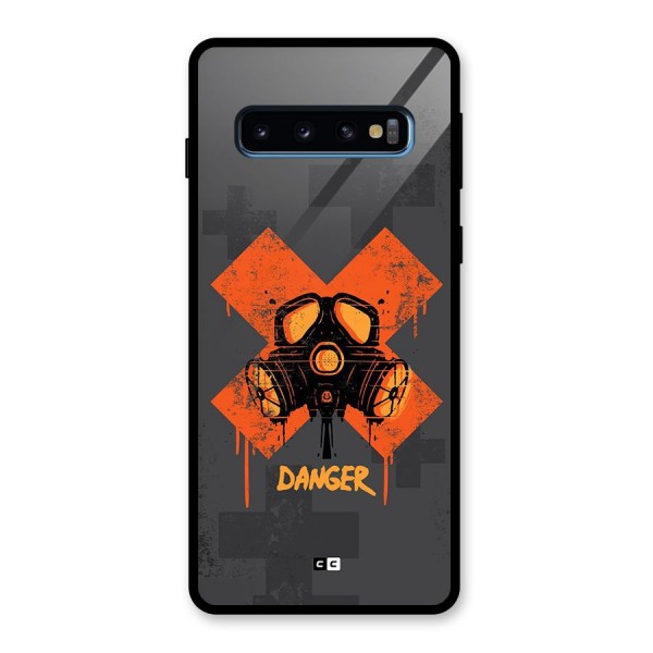 Danger Mask Glass Back Case for Galaxy S10