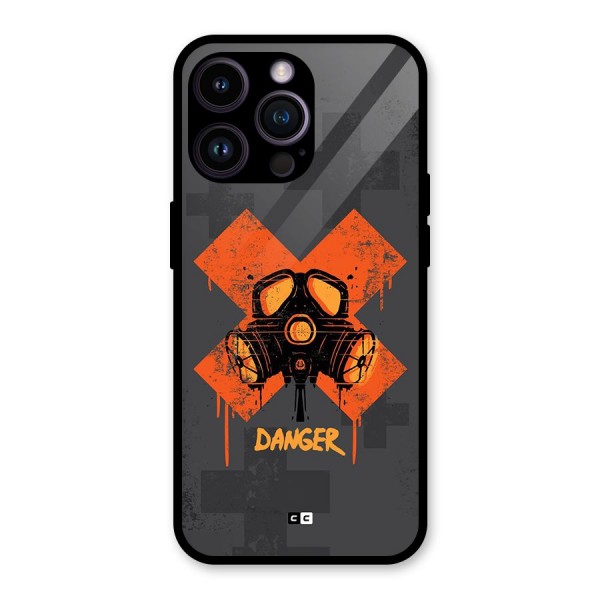 Danger Mask Glass Back Case for iPhone 14 Pro Max