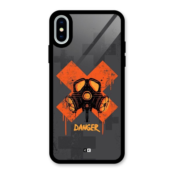 Danger Mask Glass Back Case for iPhone X