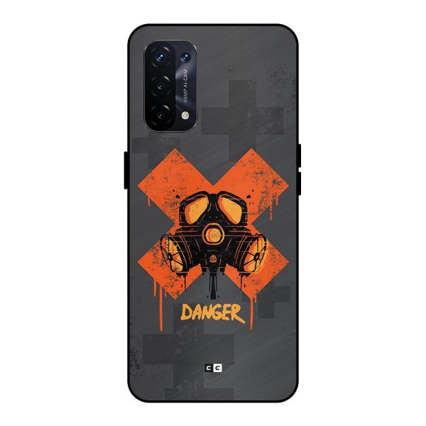 Danger Mask Metal Back Case for Oppo A74 5G