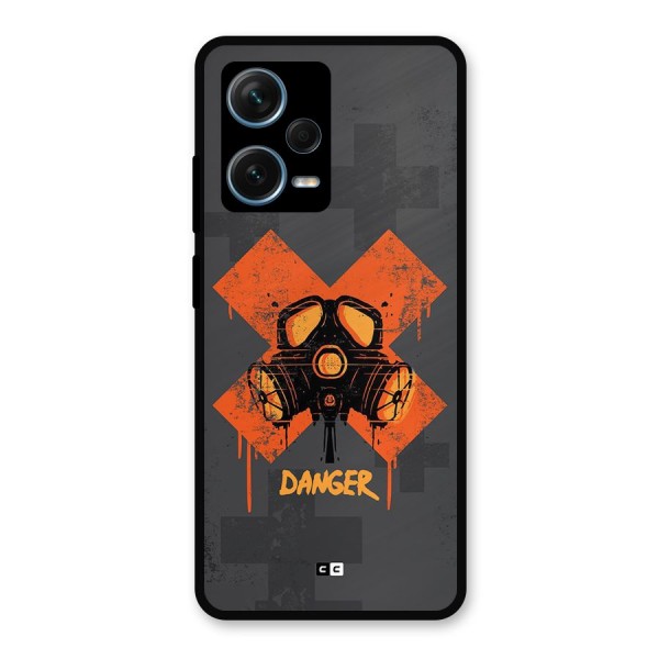Danger Mask Metal Back Case for Redmi Note 12 Pro Plus 5G