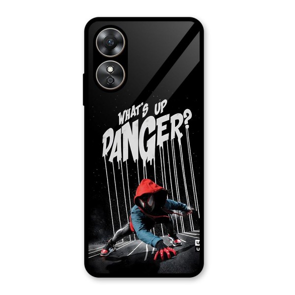 Danger Up Glass Back Case for Oppo A17