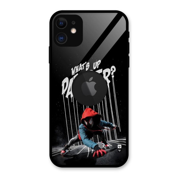 Danger Up Glass Back Case for iPhone 11 Logo Cut