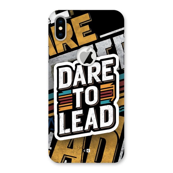 Dare To Lead Back Case for iPhone X Logo Cut