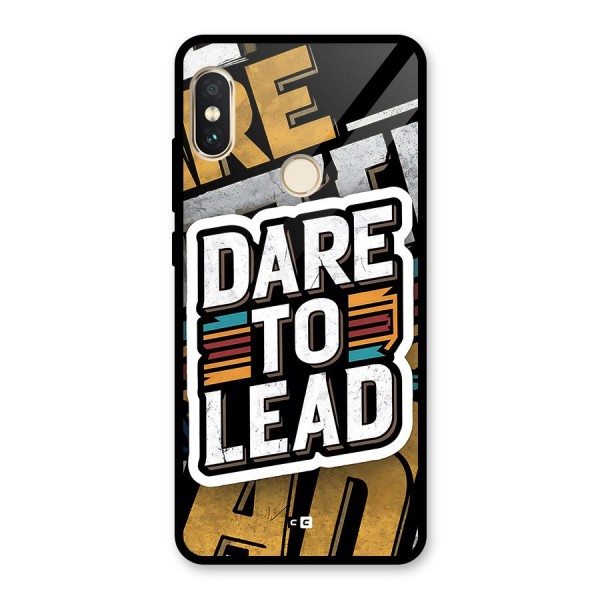 Dare To Lead Glass Back Case for Redmi Note 5 Pro