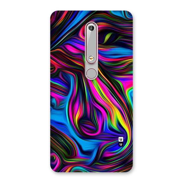 Dark Colorful Oil Abstract Back Case for Nokia 6.1