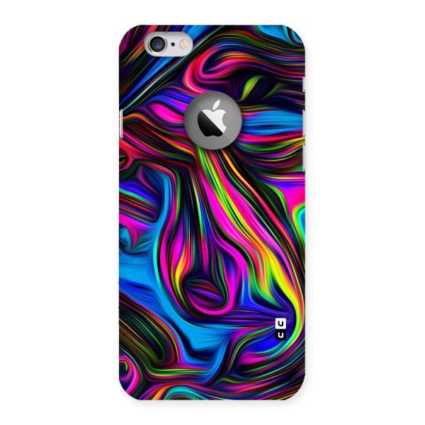Dark Colorful Oil Abstract Back Case for iPhone 6 Logo Cut
