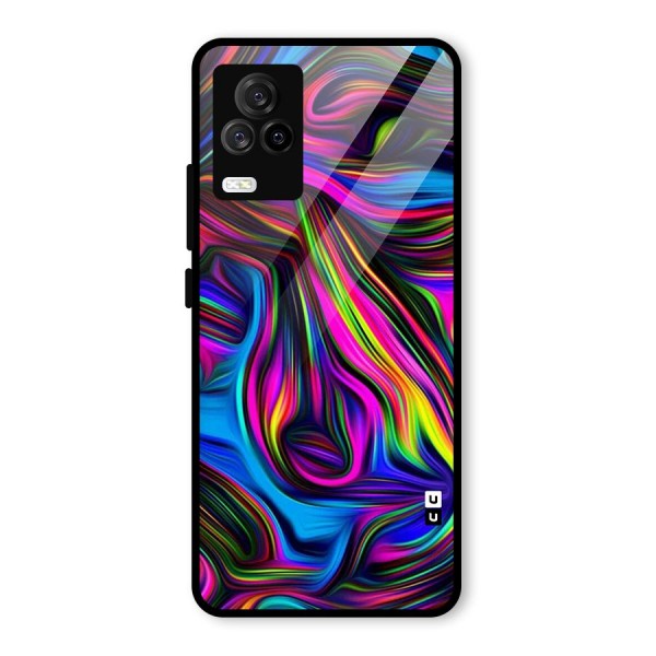 Dark Colorful Oil Abstract Glass Back Case for Vivo iQOO 7 Legend 5G
