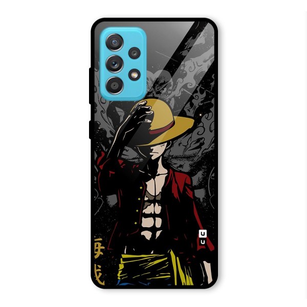 Dark Luffy Art Glass Back Case for Galaxy A52s 5G