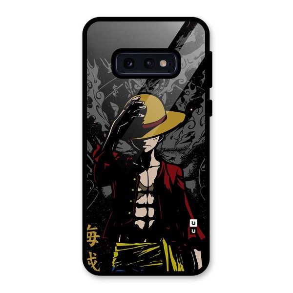 Dark Luffy Art Glass Back Case for Galaxy S10e