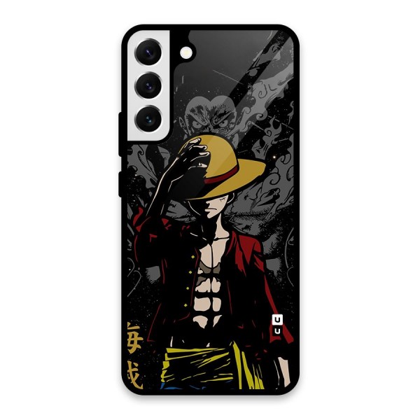 Dark Luffy Art Glass Back Case for Galaxy S22 Plus 5G