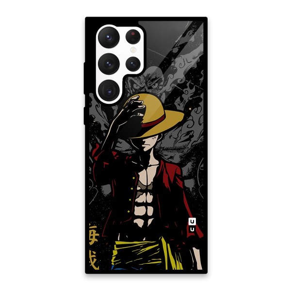 Dark Luffy Art Glass Back Case for Galaxy S22 Ultra 5G