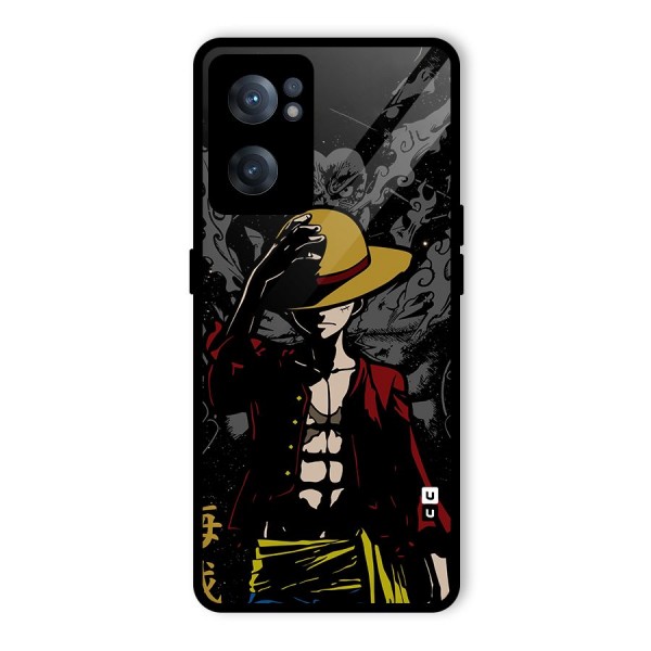 Dark Luffy Art Glass Back Case for OnePlus Nord CE 2 5G