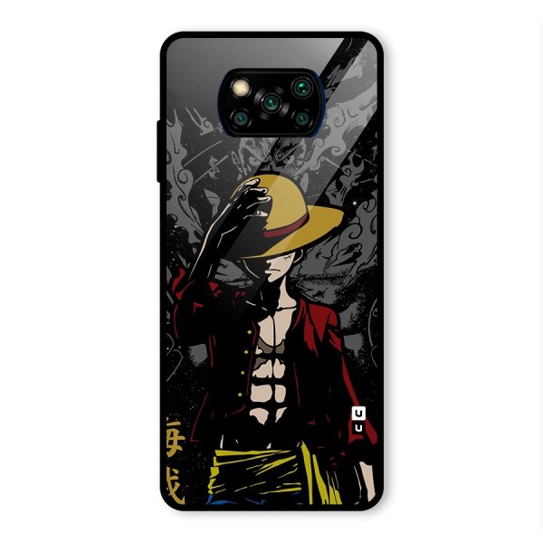 Dark Luffy Art Glass Back Case for Poco X3 Pro