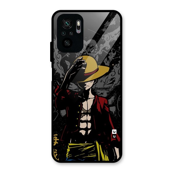 Dark Luffy Art Glass Back Case for Redmi Note 10
