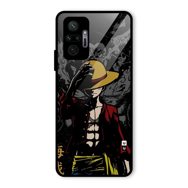 Dark Luffy Art Glass Back Case for Redmi Note 10 Pro