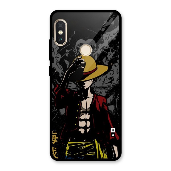 Dark Luffy Art Glass Back Case for Redmi Note 5 Pro