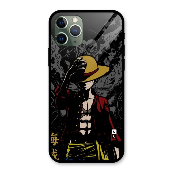 Dark Luffy Art Glass Back Case for iPhone 11 Pro