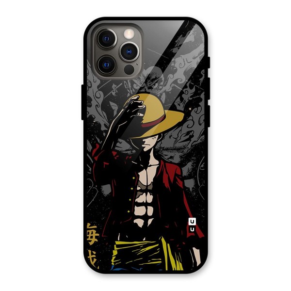 Dark Luffy Art Glass Back Case for iPhone 12 Pro
