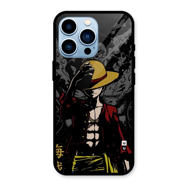 Dark Luffy Art Glass Back Case for iPhone 13 Pro