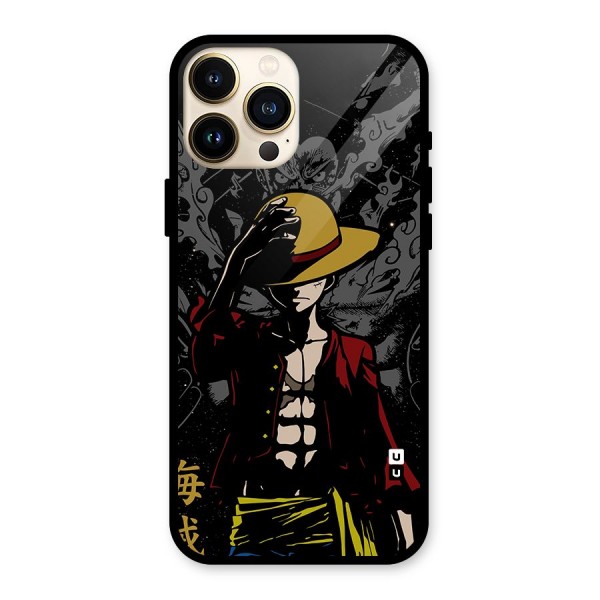 Dark Luffy Art Glass Back Case for iPhone 13 Pro Max