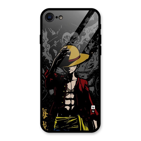 Dark Luffy Art Glass Back Case for iPhone 7