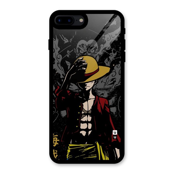 Dark Luffy Art Glass Back Case for iPhone 7 Plus