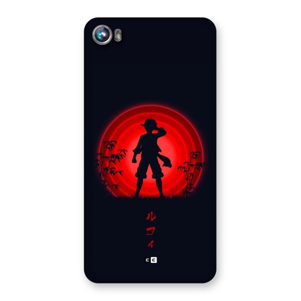 Dark Red Luffy Back Case for Canvas Fire 4 (A107)