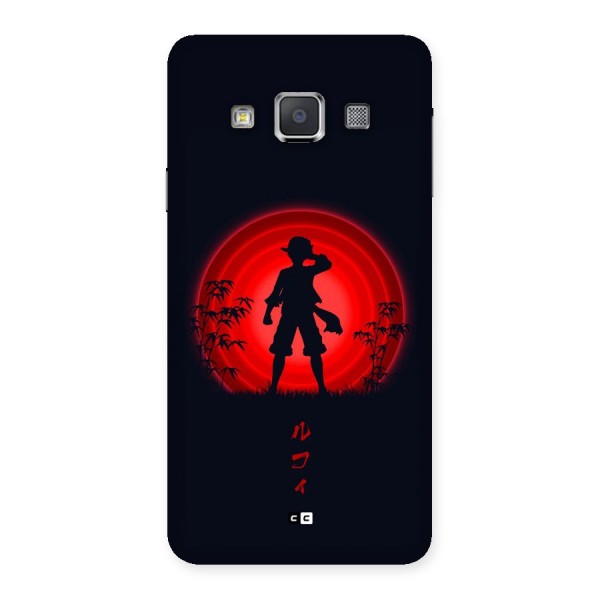 Dark Red Luffy Back Case for Galaxy A3