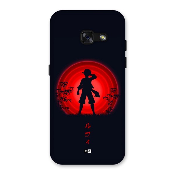 Dark Red Luffy Back Case for Galaxy A3 (2017)