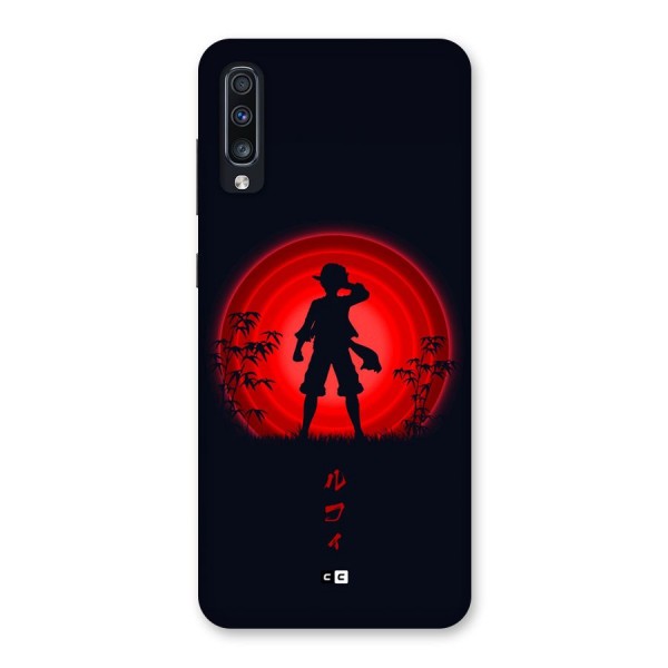 Dark Red Luffy Back Case for Galaxy A70