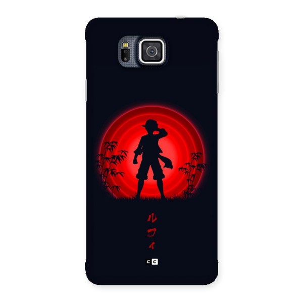 Dark Red Luffy Back Case for Galaxy Alpha