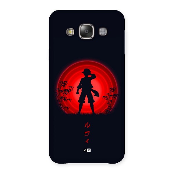 Dark Red Luffy Back Case for Galaxy E7