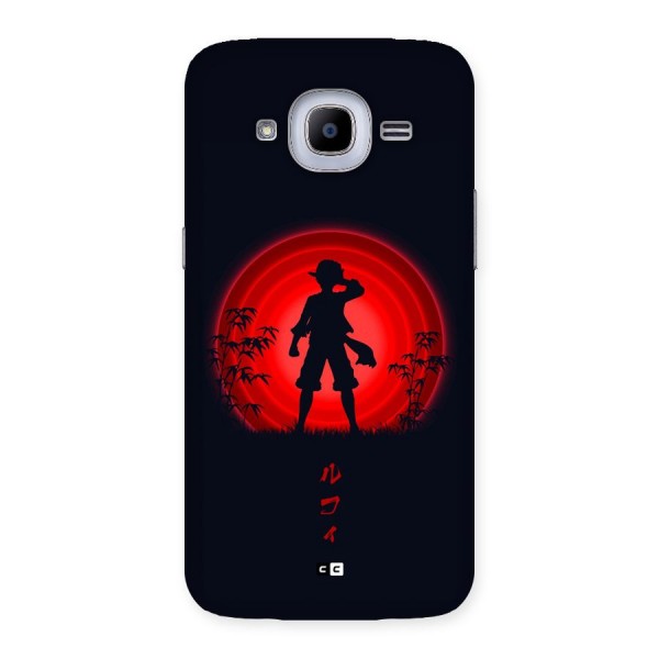 Dark Red Luffy Back Case for Galaxy J2 2016