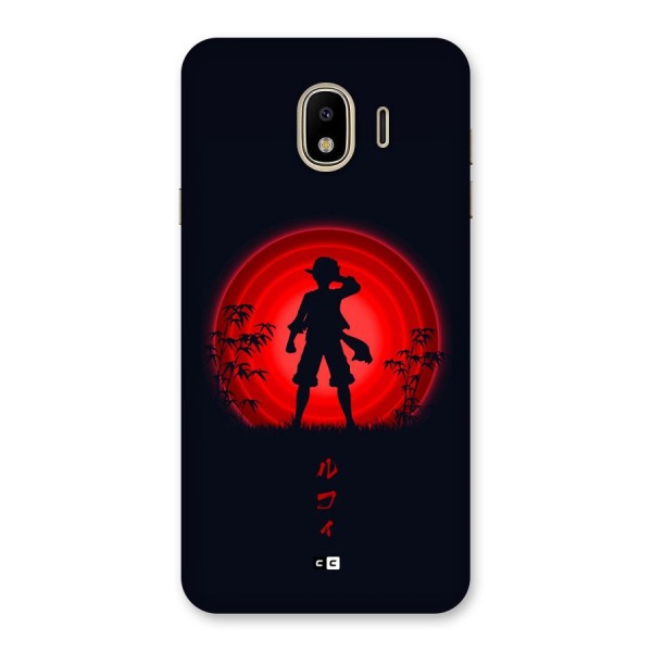 Dark Red Luffy Back Case for Galaxy J4