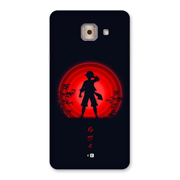 Dark Red Luffy Back Case for Galaxy J7 Max