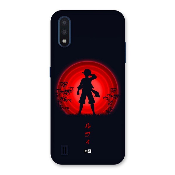 Dark Red Luffy Back Case for Galaxy M01