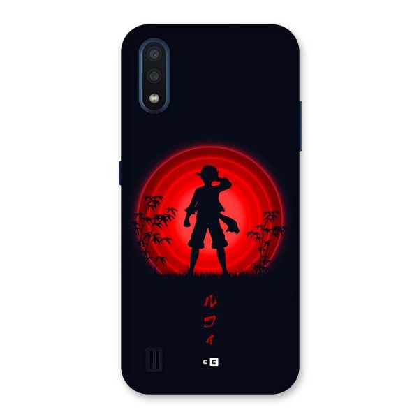 Dark Red Luffy Back Case for Galaxy M01