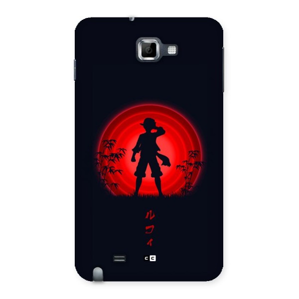 Dark Red Luffy Back Case for Galaxy Note