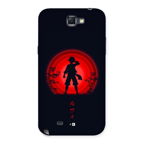 Dark Red Luffy Back Case for Galaxy Note 2