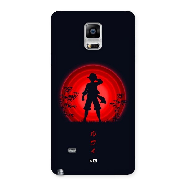 Dark Red Luffy Back Case for Galaxy Note 4