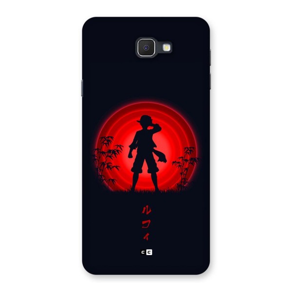 Dark Red Luffy Back Case for Galaxy On7 2016