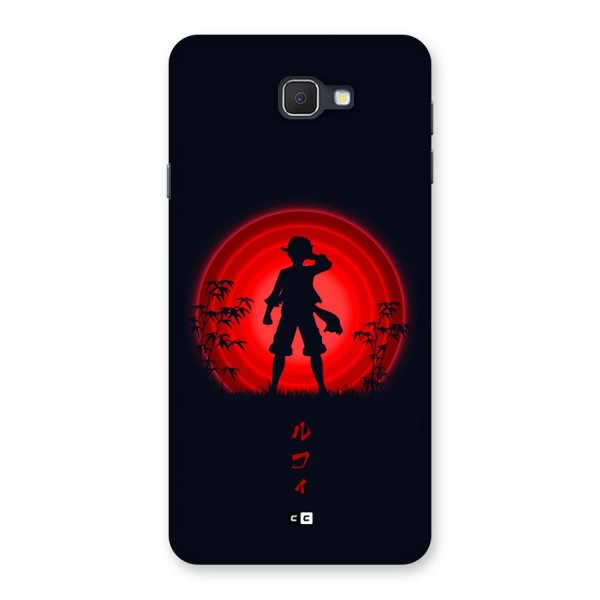 Dark Red Luffy Back Case for Galaxy On7 2016