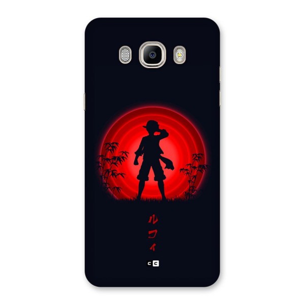 Dark Red Luffy Back Case for Galaxy On8