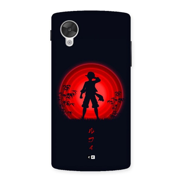 Dark Red Luffy Back Case for Google Nexus 5