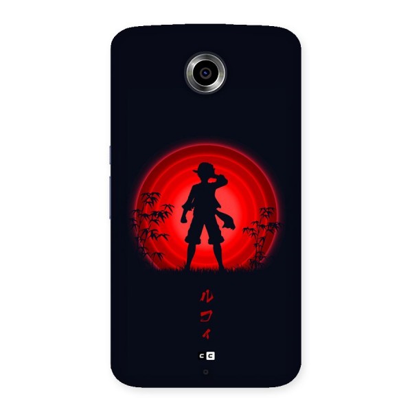 Dark Red Luffy Back Case for Google Nexus 6